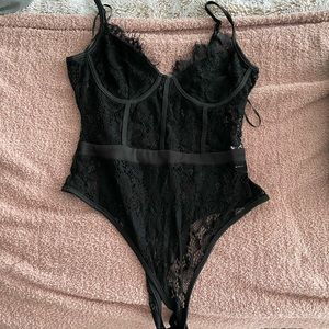 Black lace bodysuit